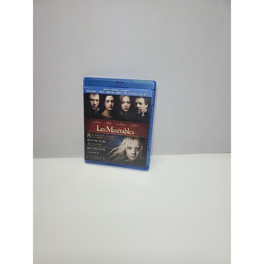 Les Miserables Blu-ray DVD + Digital 2012 Hugh Jackman Anne Hathaway